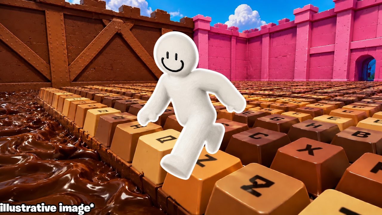 Parkour Speed keyboard escape tower UEFN map thumbnail (illustrative)