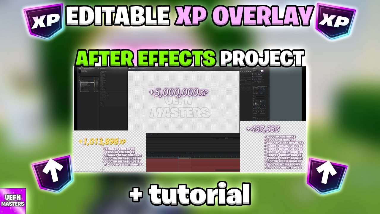 Editable XP overlay After Effects project thumbnail
